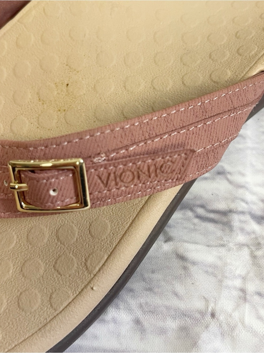 Vionic Tide II Blush Pink Orthotic Flip Flop Sandals Women’s Size 10 - Picture 3 of 6